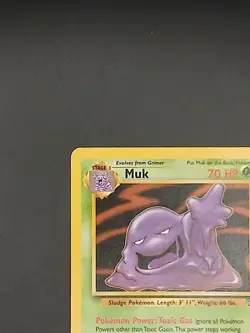 Pokemon TCG Muk Fossil Card 28/62 Rare Non-Holo MP/LP WOTC 1999 - Image 3