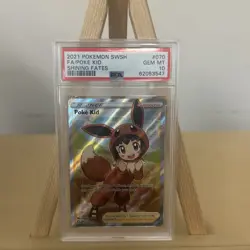 2021 POKEMON SWORD & SHIELD SHINING FATES #070 FULL ART POKE KID PSA 10 070/072 - Image 1
