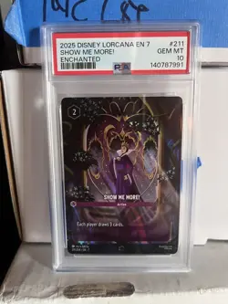 Disney Lorcana Show Me More! Enchanted Holo PSA 10 EN - Image 1