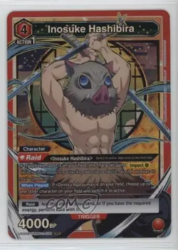 2023 Union Arena TCG - Demon Slayer UE05BT SR Inosuke Hashibira #KMY-1-079 - Image 1