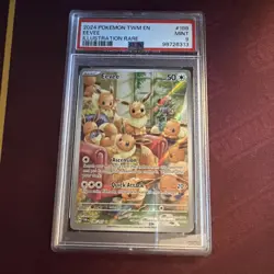 2024 POKEMON TWM EN-TWILIGHT MASQUERADE ILLUSTRATION RARE #188 EEVEE PSA 9 - Image 1