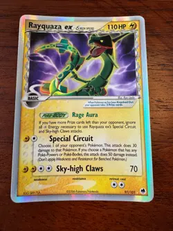 Pokemon TCG Rayquaza EX Delta Species 97/101 Dragon Frontiers Holo - Image 1