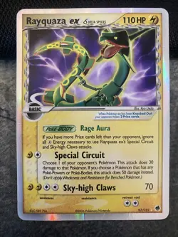 Rayquaza ex (Delta Species) - 97/101 - Ex Dragon Frontiers Holo - DMG - Image 1