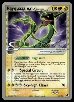 Rayquaza ex (Delta Species) Holo Ultra Rare Dragon Frontiers 97/101 NM - Image 1