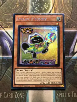 *** LOLLIPO ☆ YUMMY *** COLLECTOR'S RARE 1ST EDITION JUSH-EN018 YUGIOH! - Image 1