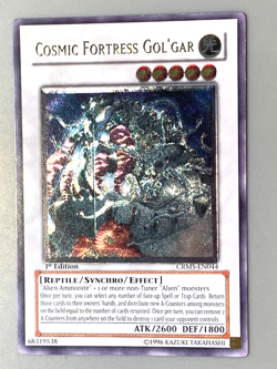 yugioh Cosmic Fortress Gol'Gar CRMS-EN044 Ultimate Rare 1st Edition near mint - Image 2