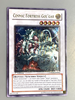 yugioh Cosmic Fortress Gol'Gar CRMS-EN044 Ultimate Rare 1st Edition near mint - Image 3