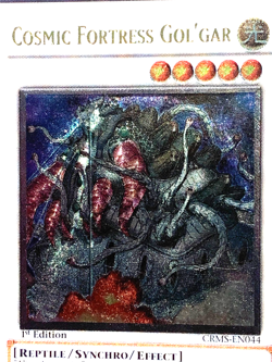 yugioh Cosmic Fortress Gol'Gar CRMS-EN044 Ultimate Rare 1st Edition near mint - Image 4