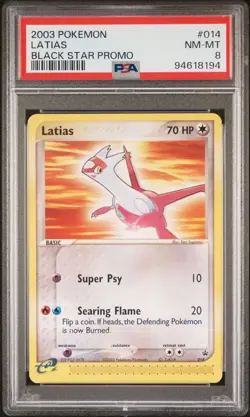 2003 POKEMON BLACK STAR PROMO #014 LATIAS PSA 8 NM-MT- Vintage - Image 1
