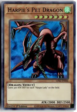 Harpie's Pet Dragon (Blue) LDS2-EN066 Yu-Gi-Oh 1st Edition NM - Image 1