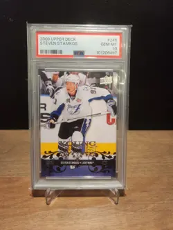 2008 UPPER DECK #245 STEVEN STAMKOS YOUNG GUNS PSA 10 GEM MINT - Image 1