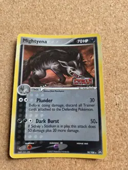 Pokemon TCG Mightyena 18/108 Stamped | Reverse Holo EX Power Keepers - Image 1