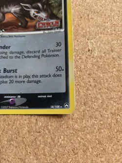 Pokemon TCG Mightyena 18/108 Stamped | Reverse Holo EX Power Keepers - Image 3