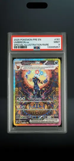 Pokemon Umbreon ex 161/131 SV Prismatic Evolutions SIR Holo English PSA 9 2025 - Image 1