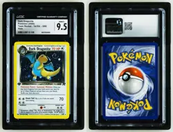 🌀SWIRL🌀2000 Pokemon Team Rocket 1st Edition #5/82 Dark Dragonite CGC 9.5 MINT+ - Image 3