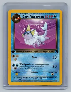 Team Rocket #45/82 Dark Vaporeon 1st Edition - Image 1