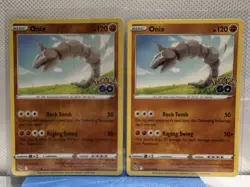 Onix 036/078 Reverse Holo & Normal Pokemon GO Pokemon Cards LP - Image 1