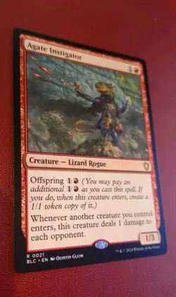 MTG Magic The Gathering Bloomburrow Commander Agate Instigator Rare 21 NM - Image 1