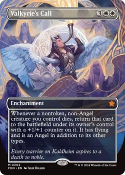 Valkyrie's Call (Borderless) - Near Mint MTG Foundations - Image 1