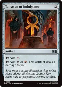 NM Talisman of Indulgence, MTG, Heroes Commander, Magic the Gathering, 220 - Image 1