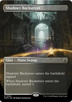 1 x Shadowy Backstreet - Borderless - Murders at Karlov Manor - LP - MTG - Image 1