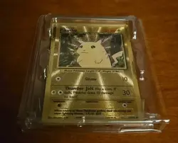 Pokemon Celebrations #58/102 Pikachu Gold Metal Ultra Premium Promo Sealed - Image 3