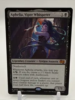 Aphelia, Viper Whisperer Near Mint, Magic the Gathering MTG Foundations - Image 1