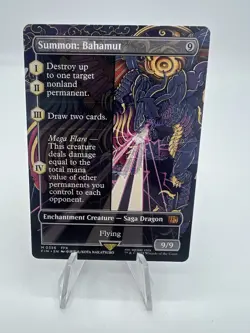 MTG Final Fantasy Summon Bahamut Borderless - Image 1