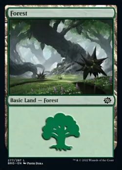 Forest (277) x1 1x FOIL The Brothers' War NM MTG - Image 1