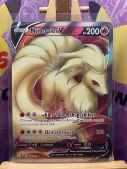 Pokemon TCG Ninetales v Rebel Clash Holo Full Art Ultra Rare Card 177/192 - Image 1