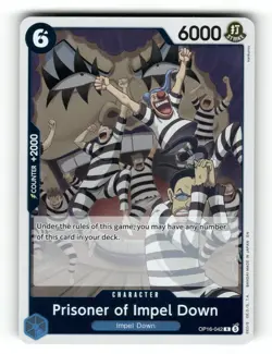 Prisoner of Impel Down OP16-042 Rare The Time of Battle One Piece Foil Near Mint - Image 1