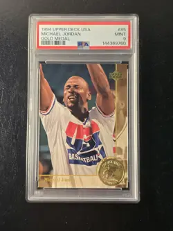 1994 Upper Deck USA Basketball MICHAEL JORDAN #85 GOLD MEDAL PSA 9 MINT LOW POP - Image 1