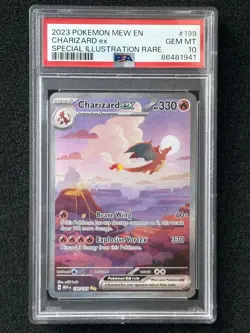 Charizard PSA 10 Pokemon ex 151 MEW EN Special Illustration Rare #199 Gem Mint - Image 1