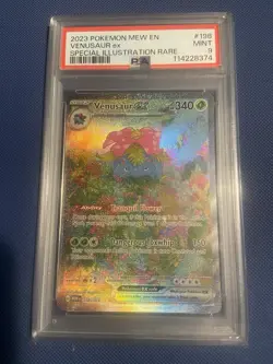 Pokemon TCG Venusaur EX Scarlet & Violet 151 Card 198/165 PSA 9 - Image 1
