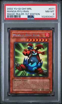 Manga Ryu-Ran 071 1st Edition Mrl-Magic Ruler Yugioh PSA 8 - Image 1
