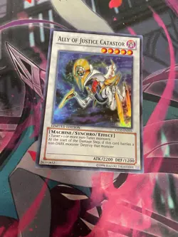YUGIOH - ALLY OF JUSTICE CATASTOR - SUPER RARE - CT10 - LIMITED EDITION - NM - Image 1