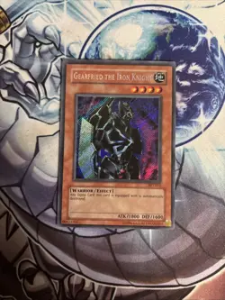 (56) Yugioh Gearfried the Iron Knight BPT-012 Secret Rare LP - Image 1