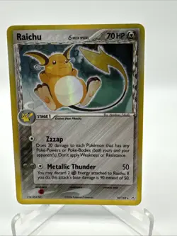 15/110 Raichu Delta Species Holo Rare Holon Phantoms Pokemon TCG HP/Damaged - Image 1