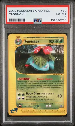 2002 POKEMON EXPEDITION #68 VENUSAUR PSA 6 - Image 1