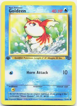 Goldeen 53/64 Common Jungle Pokemon 1st Edition Lightly Played - Image 1
