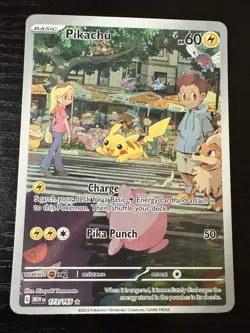 Pokemon Pikachu 173/165 Scarlet & Violet 151 Illustration Rare Full Art - Image 1