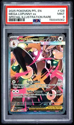 Mega Lopunny ex 2025 Pokemon Phantasmal Flames 128/094 Full Art SIR PSA 9 Mint - Image 1