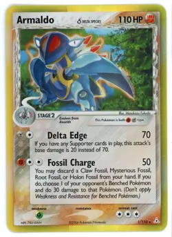 Armaldo Holo 1/110 EX Holon Phantoms Pokemon Card - Image 1