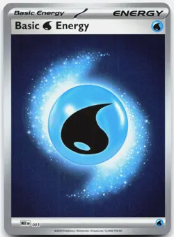 Basic Water Energy - 003 3 Mega Evolution Energies Pokemon Reverse Holo NM - Image 1
