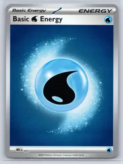 Basic Water Energy - 003 3 Mega Evolution Energies Pokemon Reverse Holo NM - Image 1