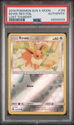 2018 Pokemon Lost Thunder #155 Eevee Reverse Holo PSA Verified Authentic - Image 1