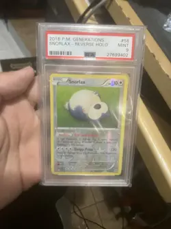 2016 POKEMON XY GENERATIONS #58 SNORLAX-REVERSE FOIL PSA 9 - Image 1