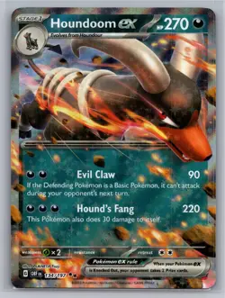 Houndoom ex 134/197 Double Rare Obsidian Flames Pokemon Holo Near Mint - Image 1