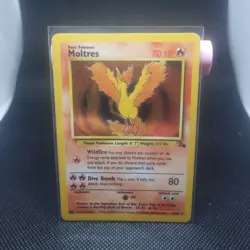 Moltres 12/62 Holo Rare Fossil Pokemon TCG Card Vintage Wizards Of The Coast NM - Image 1