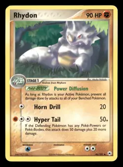 Rhydon - 46/101 - Uncommon - Hidden Legends - Pokemon Card - LP - Image 1